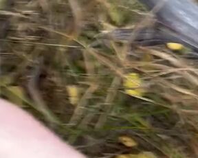 Pissing in a dress among golden aspens