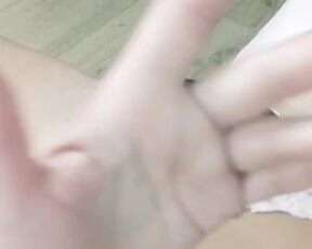 Phone clip: Real orgasm after watch lesbian porn. Blue panties + wet pussy